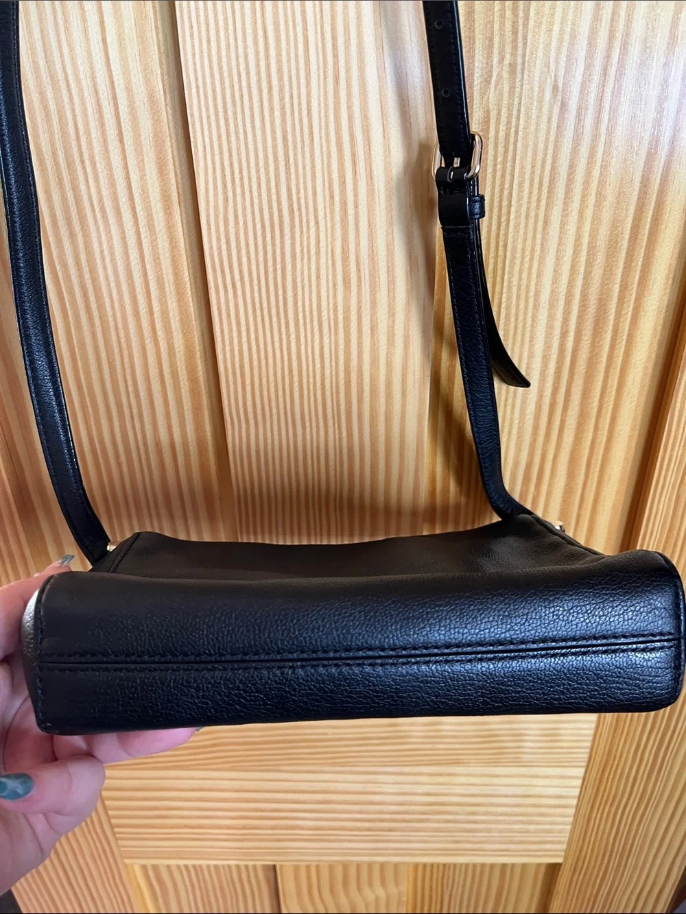 kate spade Black Crossbody with Cream Trim and Gold Logo